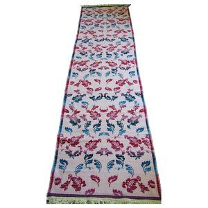 Floral Reversible Turkish Runner Rug - 118" x 32"